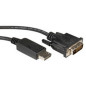 ROLINE 11.04.5610 cavo e adattatore video 2 m DVI-D DisplayPort Nero
