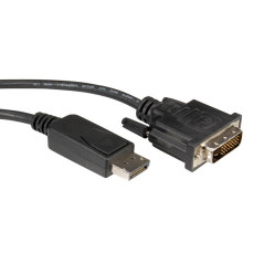 ROLINE 11.04.5610 cavo e adattatore video 2 m DVI-D DisplayPort Nero
