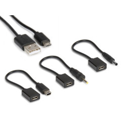 Hamlet Universal Kit alimentatore da parete per tablet e smartphone 4 in 1 con 4 connettori