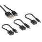 Hamlet Universal Kit alimentatore da parete per tablet e smartphone 4 in 1 con 4 connettori Hamlet Universal Kit alimentatore da parete per tablet e smartphone 4 in 1 con 4 connettori