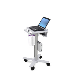 Ergotron StyleView Laptop Cart, SV10 Alluminio, Bianco Computer portatile Carrello multimediale