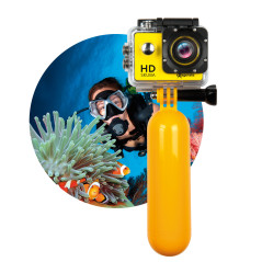 Hamlet Exagerate Skuba Action Cam action camera HD con schermo LCD da 2 pollici con custodia impermeabile de manico galleggiante