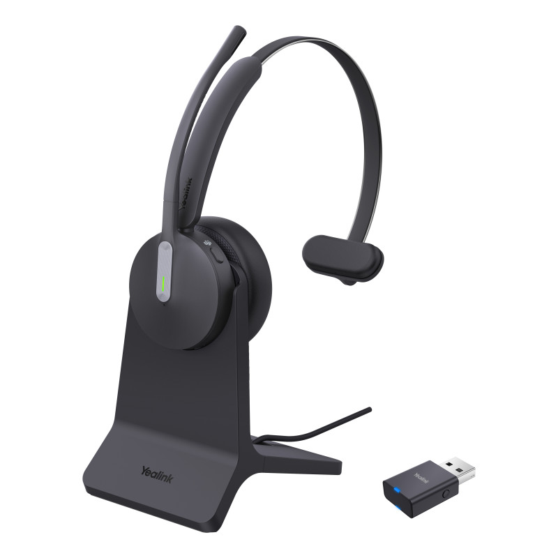 Yealink WH64 Hybird Mono with Charging Stand Teams Auricolare Wireless A Padiglione Ufficio USB tipo-C Bluetooth Base di