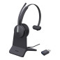 Yealink WH64 Hybird Mono with Charging Stand Teams Auricolare Wireless A Padiglione Ufficio USB tipo-C Bluetooth Base di