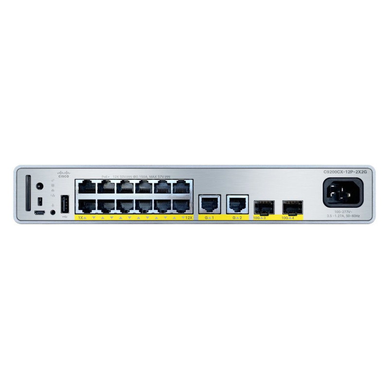 Cisco C9200CX-12P-2XGH-E switch di rete Gestito Gigabit Ethernet (10/100/1000) Supporto Power over Ethernet (PoE)