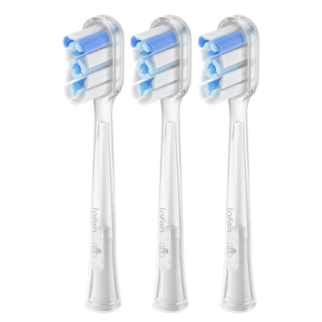 Laifen 30102-000025 testina per spazzolino 3 pz Azzurro, Trasparente