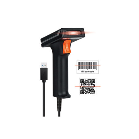 Hamlet HBCS2D120U lettore di codici a barre Lettore di codici a barre portatile 2D CMOS Nero