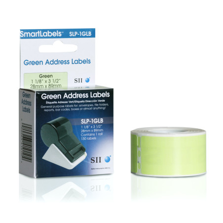 Seiko Instruments SLP-1GLB Verde Etichetta per stampante autoadesiva