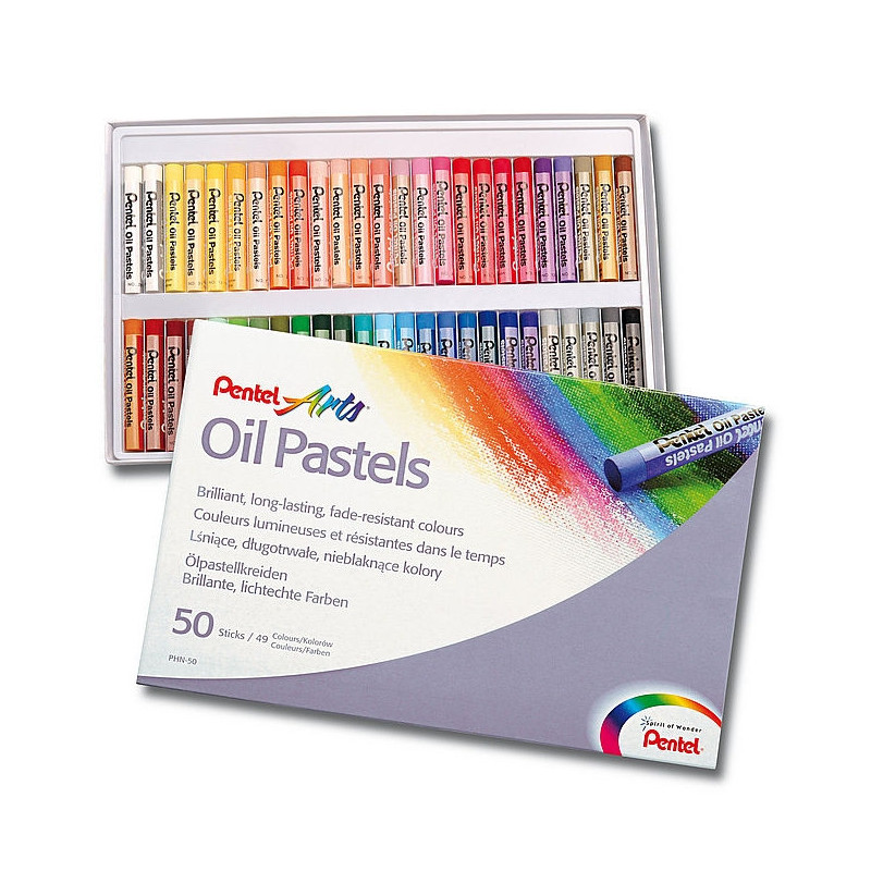 Pentel PHN-50 pastello Pastello a olio Multicolore 50 pz