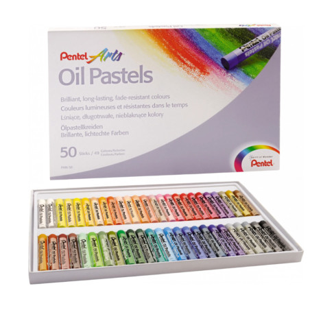 Pentel PHN-50 pastello Pastello a olio Multicolore 50 pz