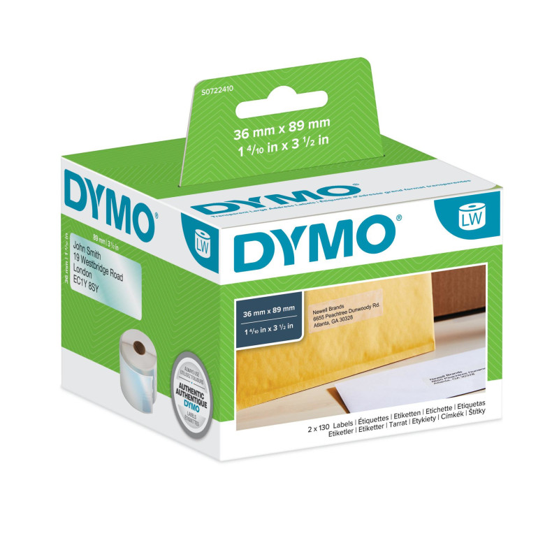 DYMO LW - Etichette indirizzi grandi - 36 x 89 mm - S0722410 - 3026980930936 DYMO LW - Etichette indirizzi grandi - 36 x 89 mm - S0722410 - 3026980930936