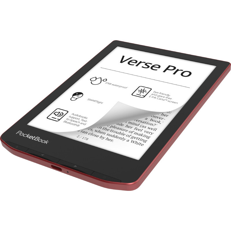 PocketBook Verse Pro lettore e-book Touch screen 16 GB Wi-Fi Nero, Rosso