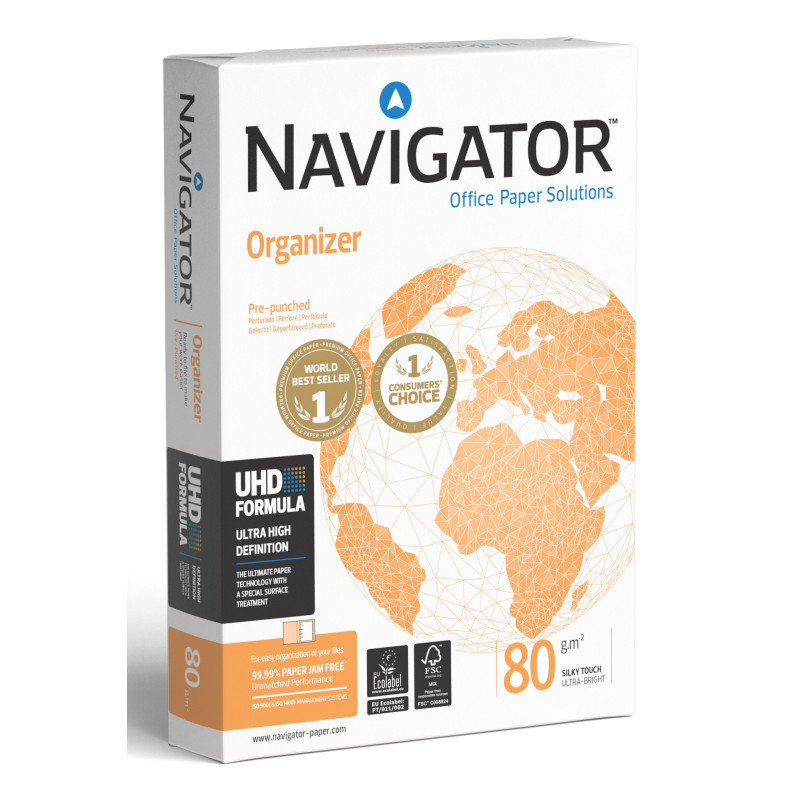 Navigator Organizer carta inkjet A4 (210x297 mm) 500 fogli Bianco - 5602024003217