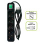 Tecnoware FMP5IIG prolunghe e multiple 1,5 m 5 presa(e) AC Interno Nero, Verde