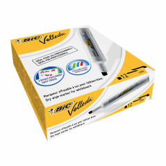 BIC Velleda 1791 evidenziatore 12 pz Punta smussata Nero
