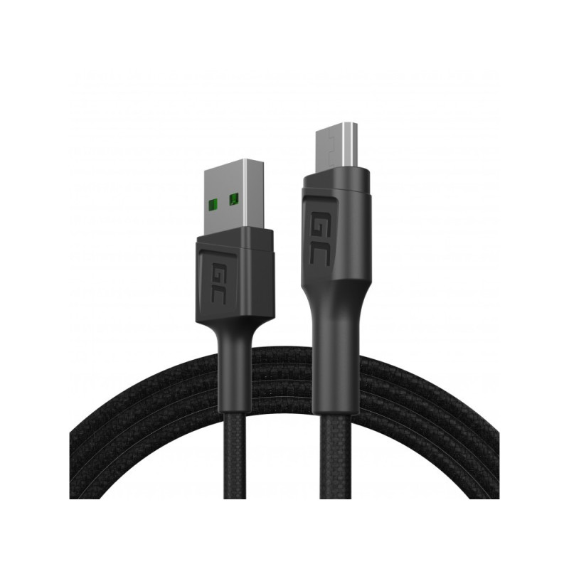 Green Cell KABGC20 cavo USB USB 2.0 1,2 m USB A Micro-USB B Nero