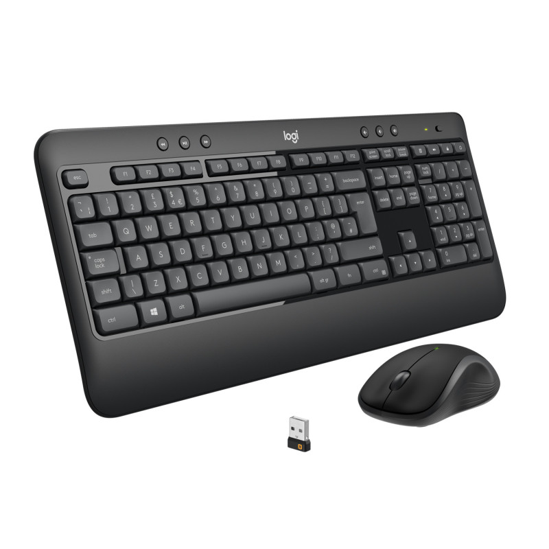 Logitech MK540 Advanced Combo Tastiera e Mouse Wireless per Windows, Ricevitore USB Unifying 2,4 GHz, Tasti di Scelta Rapida Logitech MK540 Advanced Combo Tastiera e Mouse Wireless per Windows, Ricevitore USB Unifying 2,4 GHz, Tasti di Scelta Rapida