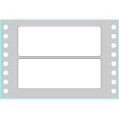 Tico TAB1-1003 etichetta autoadesiva Rettangolo Permanente Bianco 4000 pz