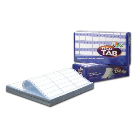 Tico TAB1-1274 etichetta autoadesiva Rettangolo Permanente Bianco