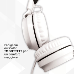 Techmade TM-IP952-JUV cuffia e auricolare Cablato A Padiglione Musica e Chiamate Nero, Bianco