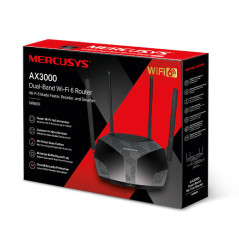 Mercusys MR80X router wireless Gigabit Ethernet Dual-band (2.4 GHz 5 GHz) Nero
