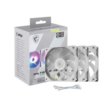 MSI MAG F120 ARGB WHITE x3 Case per computer Ventilatore 12 cm Bianco 3 pz