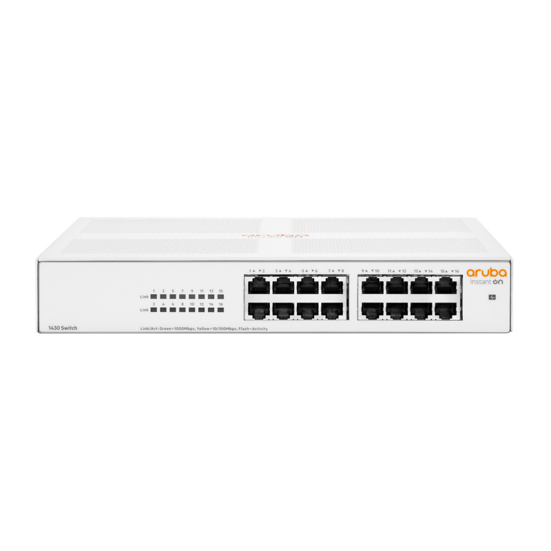 HPE Aruba Networking Aruba Instant On 1430 16G Non gestito L2 Gigabit Ethernet (10/100/1000) 1U Bianco
