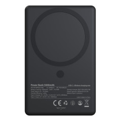 Techmade TM-WWQ73-MIL batteria portatile Polimeri di litio (LiPo) 5000 mAh Carica wireless Nero