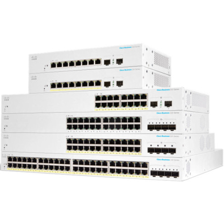 Cisco CBS220-48P-4G-EU switch di rete Gestito L2 Gigabit Ethernet (10/100/1000) Supporto Power over Ethernet (PoE) Bianco