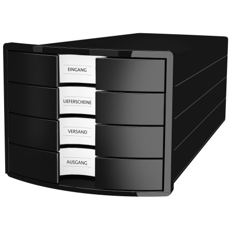 HAN 1012-13 vassoio da scrivania Plastica, Polistirolo Nero