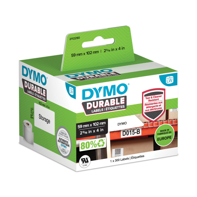 DYMO Durable Bianco Etichetta per stampante autoadesiva