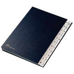 Fraschini Alphabetical Folders divisore Blu Finta pelle 240 x 340 mm