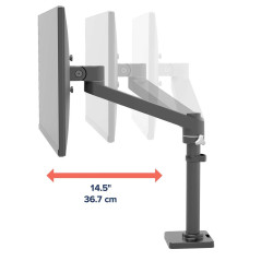 Ergotron NX Series NX MONITOR ARM BLACK 86,4 cm (34") Scrivania Nero