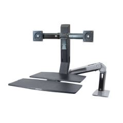 Ergotron WorkFit -A, Dual 55,9 cm (22") Scrivania Nero