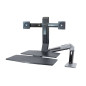Ergotron WorkFit -A, Dual 55,9 cm (22") Scrivania Nero