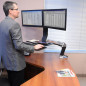 Ergotron WorkFit -A, Dual 55,9 cm (22") Scrivania Nero
