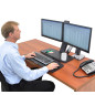 Ergotron WorkFit -A, Dual 55,9 cm (22") Scrivania Nero