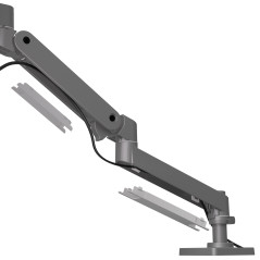 Ergotron LX Pro Series 45-682-293 Supporti a parete per TV 86,4 cm (34") Scrivania Grigio scuro