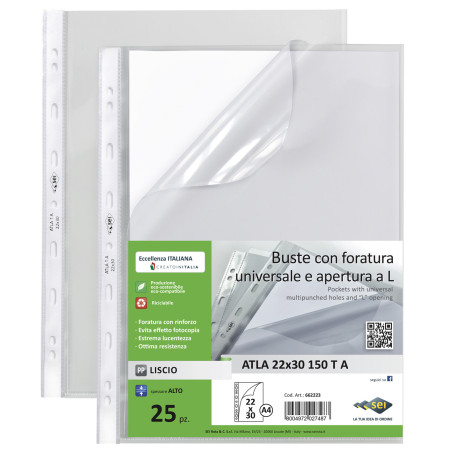 SEI Rota Atla T A foglio di protezione A4 Polipropilene (PP) 25 pz