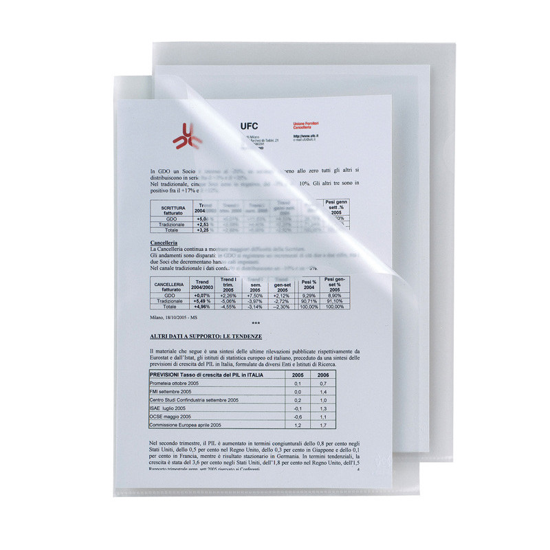 SEI Rota 662303 foglio di protezione 210 x 297 mm (A4) Polipropilene (PP) 600 pz