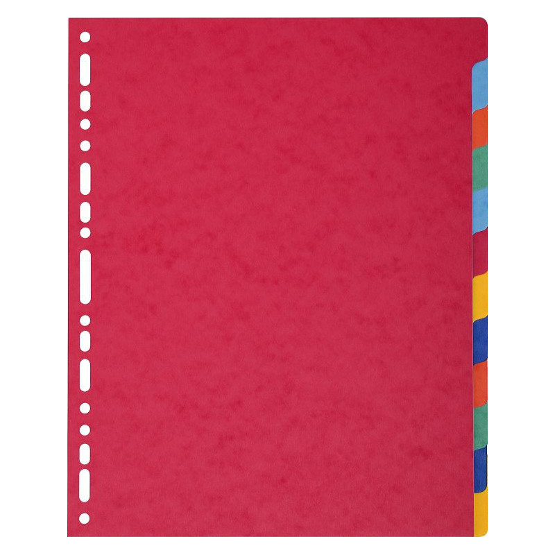 Exacompta 2612E divisore Cartoncino Multicolore 12 pz