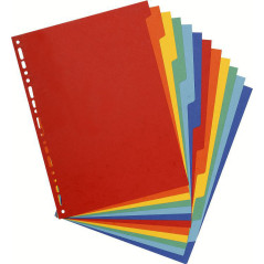 Exacompta 2612E divisore Cartoncino Multicolore 12 pz