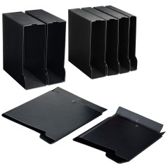 SEI Rota Custodie 50 A4 scatola per la conservazione di documenti Cartoncino, Cloruro di polivinile (PVC) Nero