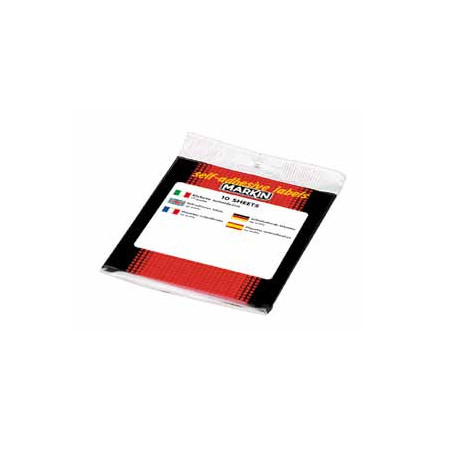 Markin X11053 etichetta autoadesiva Rettangolo con angoli arrotondati Permanente Bianco 20 pz