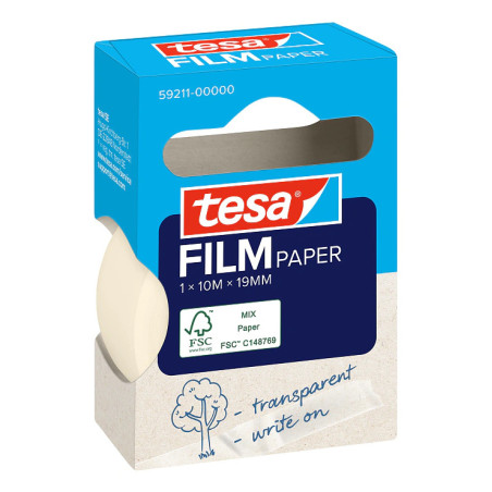 TESA tesafilm PAPER 10 m Carta Trasparente 1 pz