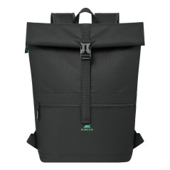 Rivacase Gremio zaino City backpack Nero Poliestere, Polietilene tereftalato riciclato (rPET)