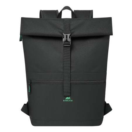 Rivacase Gremio zaino City backpack Nero Poliestere, Polietilene tereftalato riciclato (rPET)