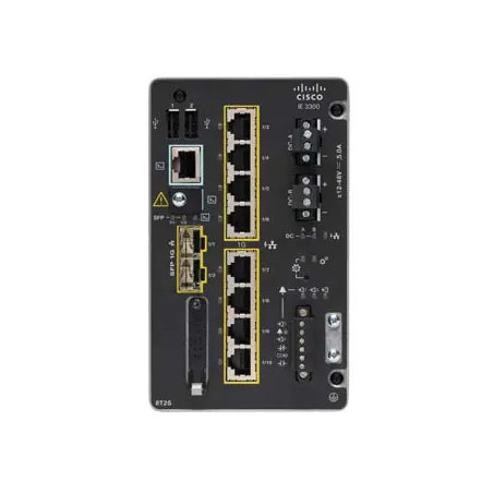 Cisco Catalyst IE-3300-8T2S-A switch di rete Gestito L2 Gigabit Ethernet (10/100/1000) Nero
