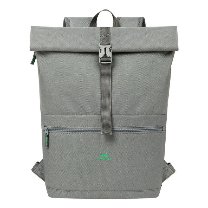 Rivacase Gremio zaino City backpack Grigio Poliestere, Polietilene tereftalato riciclato (rPET)