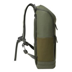 Rivacase Eden zaino Zaino da viaggio Oliva PU pelle, Poliestere, Polietilene tereftalato riciclato (rPET)